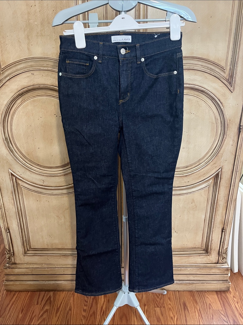 LOFT Women's Boot-Cut Jeans in Dark Indigo